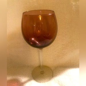 Vintage purple crystal wine glass